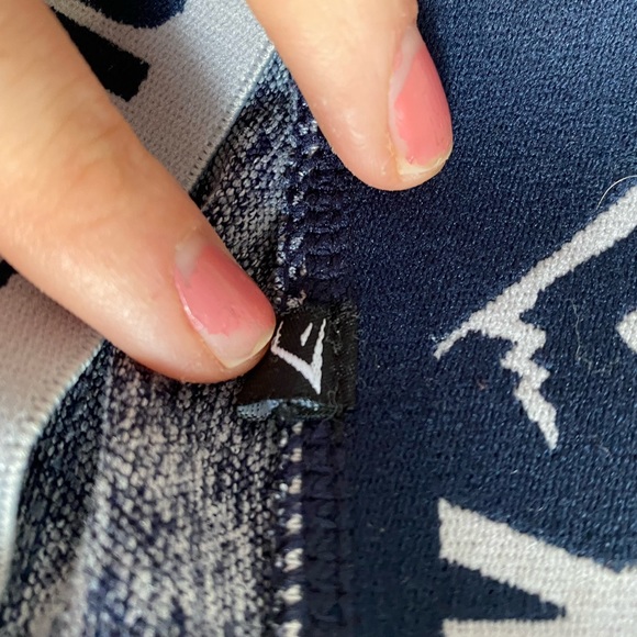 GYMSHARK Vital Leggings- Grey/Navy - Picture 3 of 5